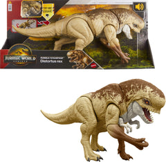 Mattel Jurassic World Distortus Rex figure for display and immersive dinosaur play.
