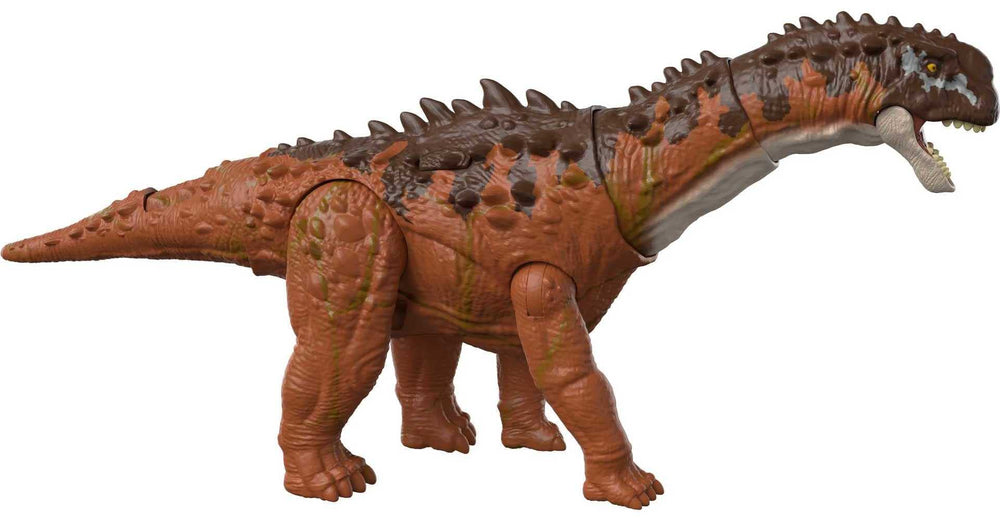 Mattel Ampelosaurus figure in massive-action attack pose for dynamic play