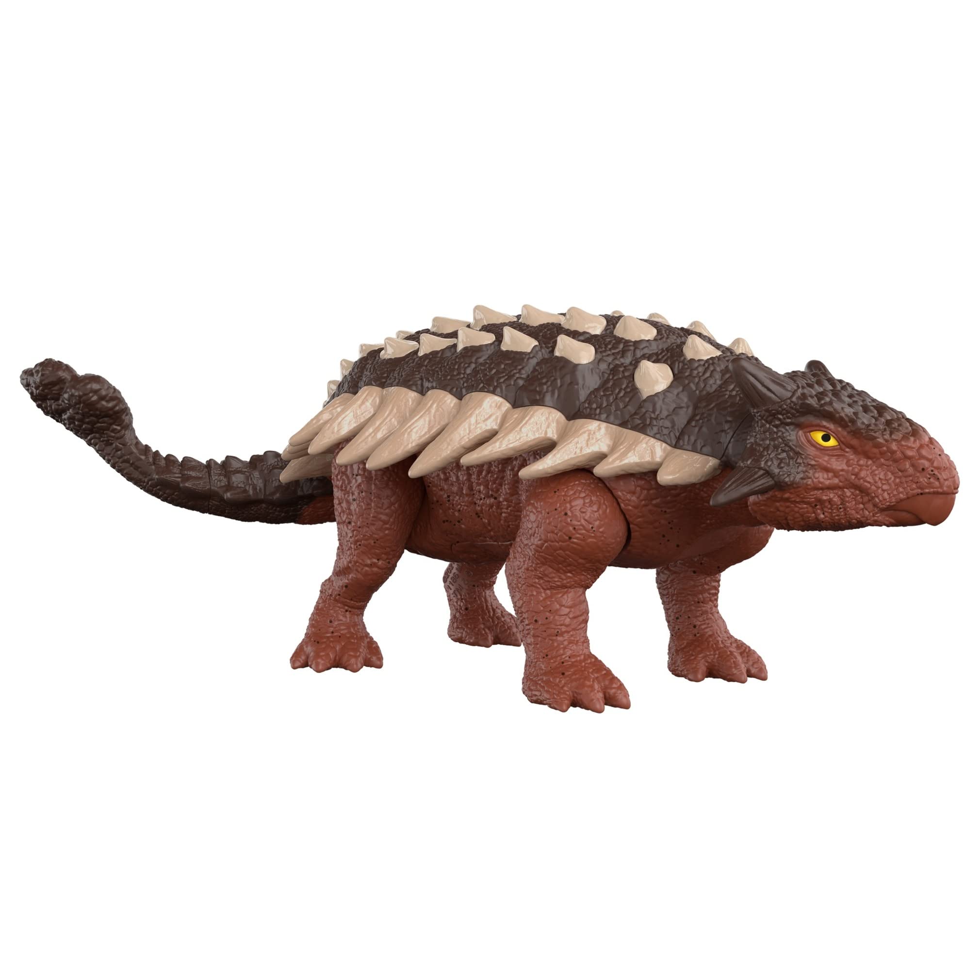 Mattel Jurassic World Ankylosaurus Roar Strikers figure with movable joints for action play