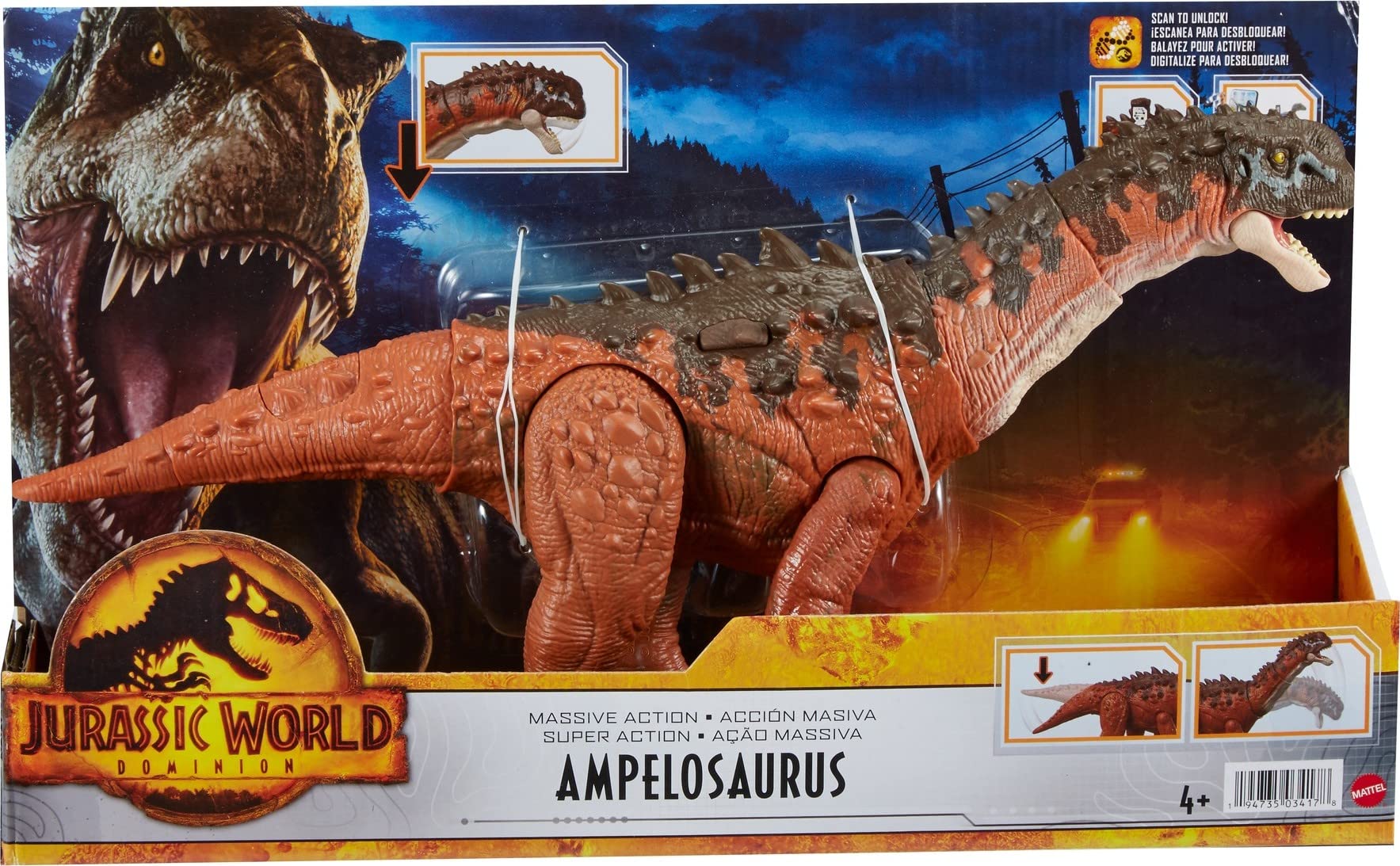 Mattel AR in any room brings Ampelosaurus into your space for imaginative play