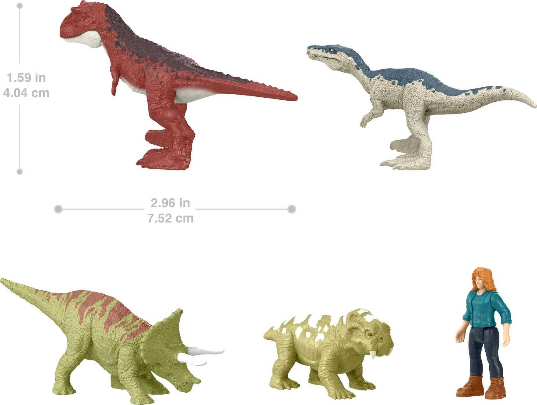 Mattel Jurassic World Dominion mini-figures set with five characters for imaginative battles