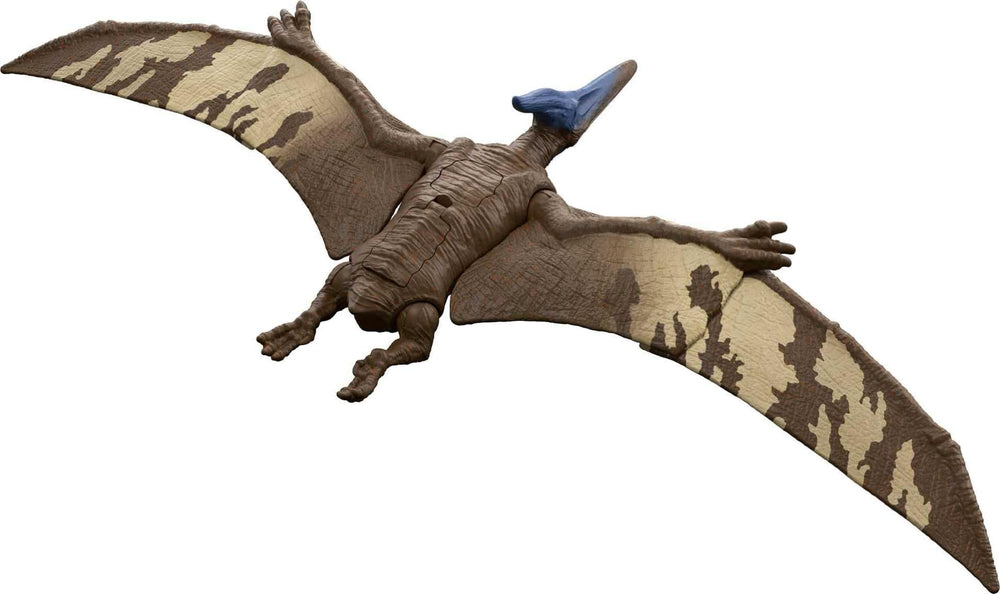 Mattel Jurassic World Roar Strikers Pteranodon in flight pose for vivid action play