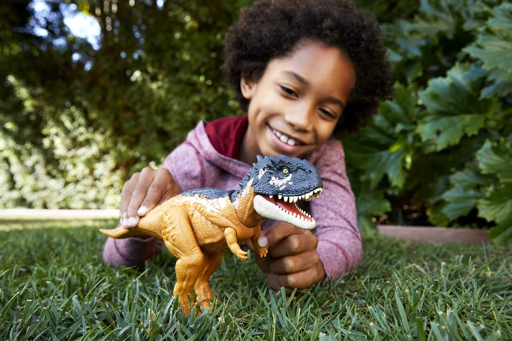 Mattel Jurassic World Roar Strikers figure delivering authentic attack sounds for pretend battles