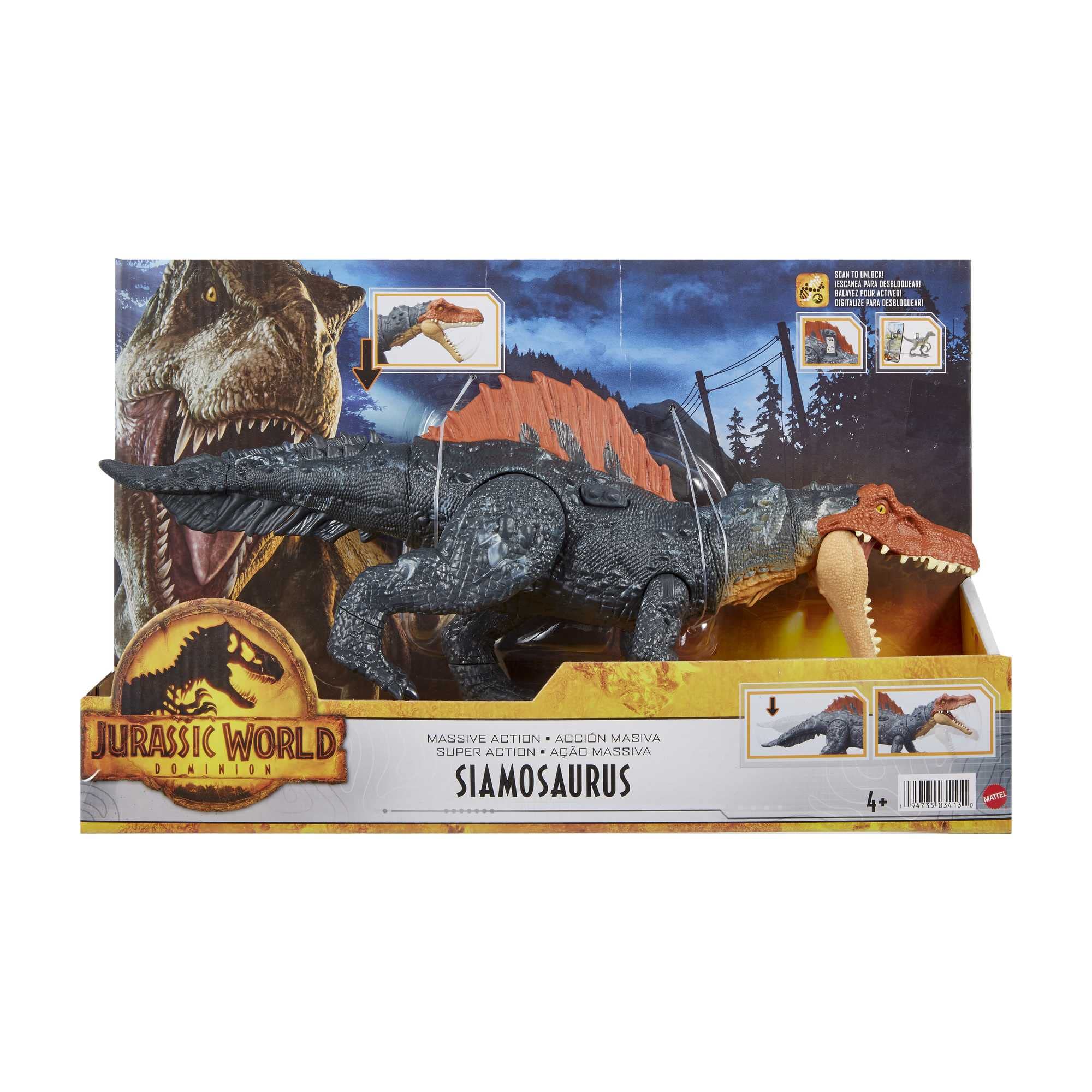 Mattel Siamosaurus vibrant colors and details enhance collector shelves.