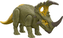 Mattel Jurassic World Sinoceratops Roar Strikers figure in action pose for imaginative play