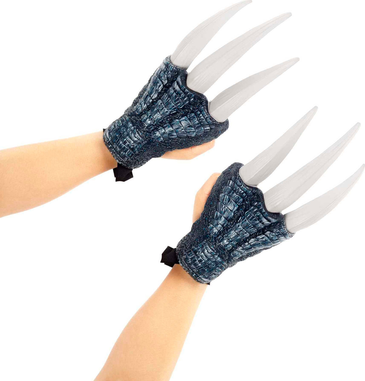 Mattel Jurassic World Therizinosaurus claws closeup showing 10-inch slashing action for immersive role play.