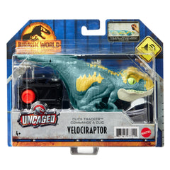 Durable 6-inch Mattel Velociraptor Blue front view supports imaginative Jurassic World play