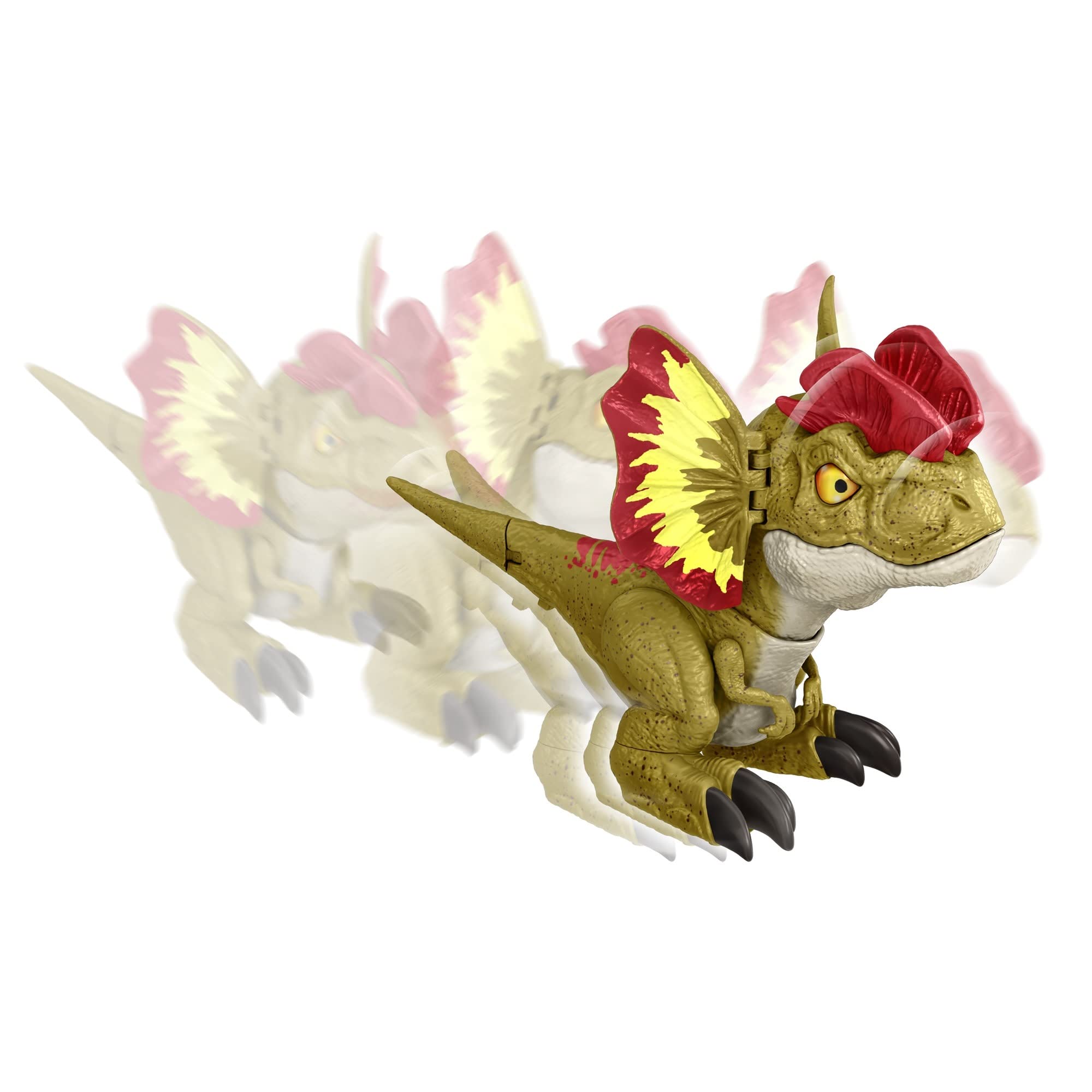 Mattel Jurassic World Dilophosaurus ensemble complements Jurassic World collections for fans.
