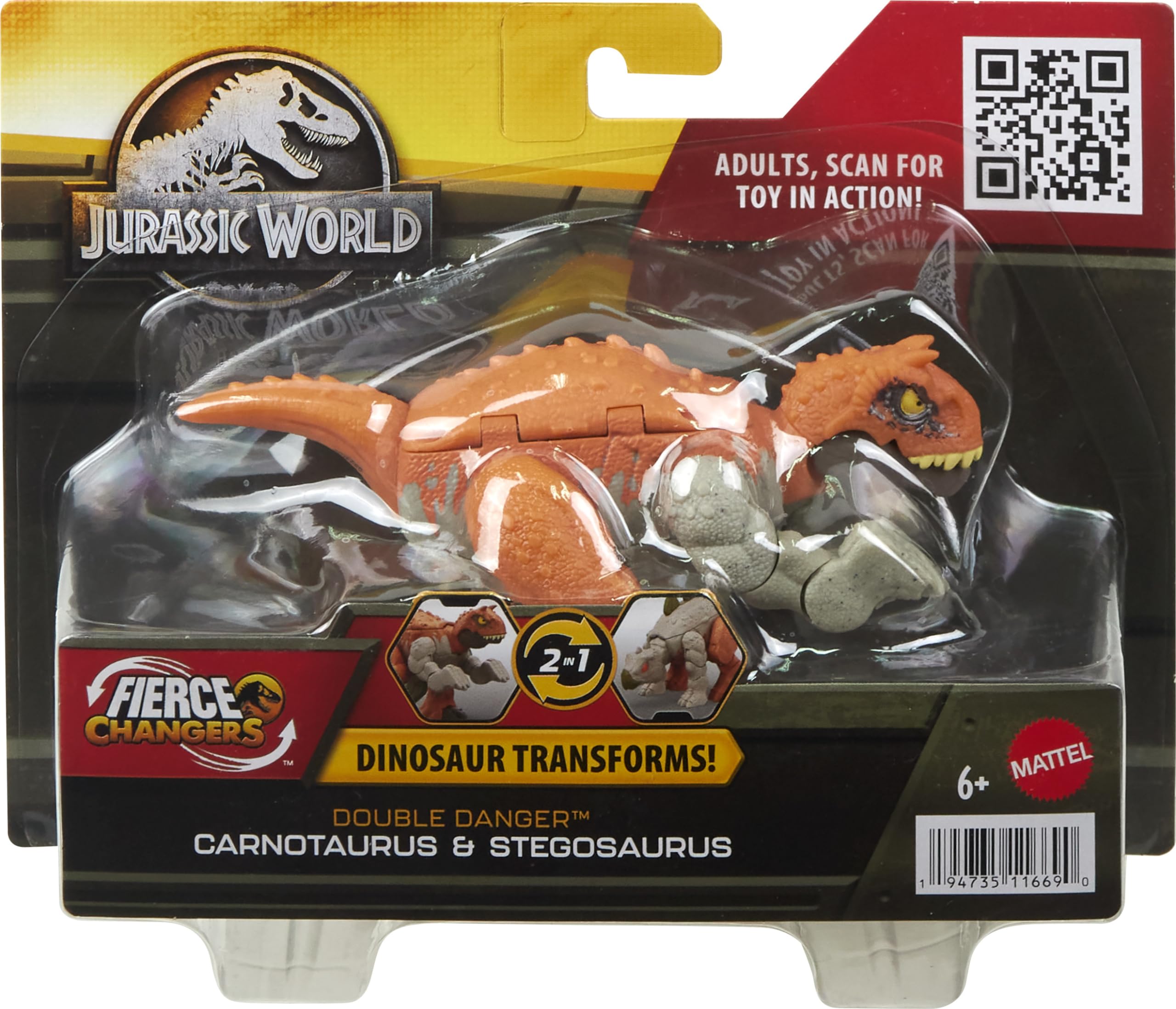 Mattel Jurassic World Fierce Changers collectible variants image for display and trade.