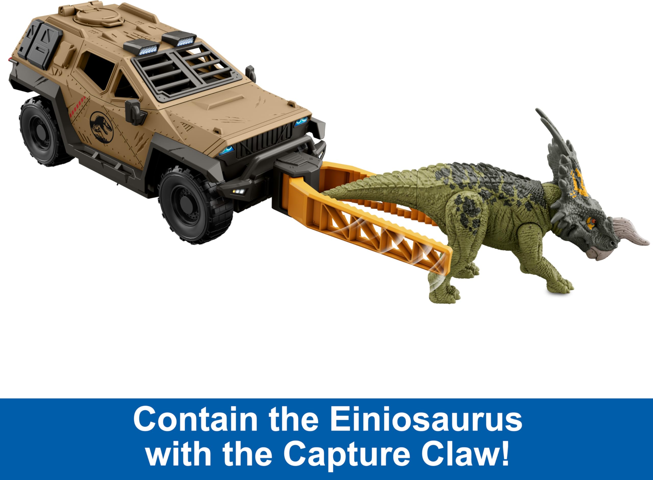 Mattel Jurassic World off-road truck with working wheels and front suspension