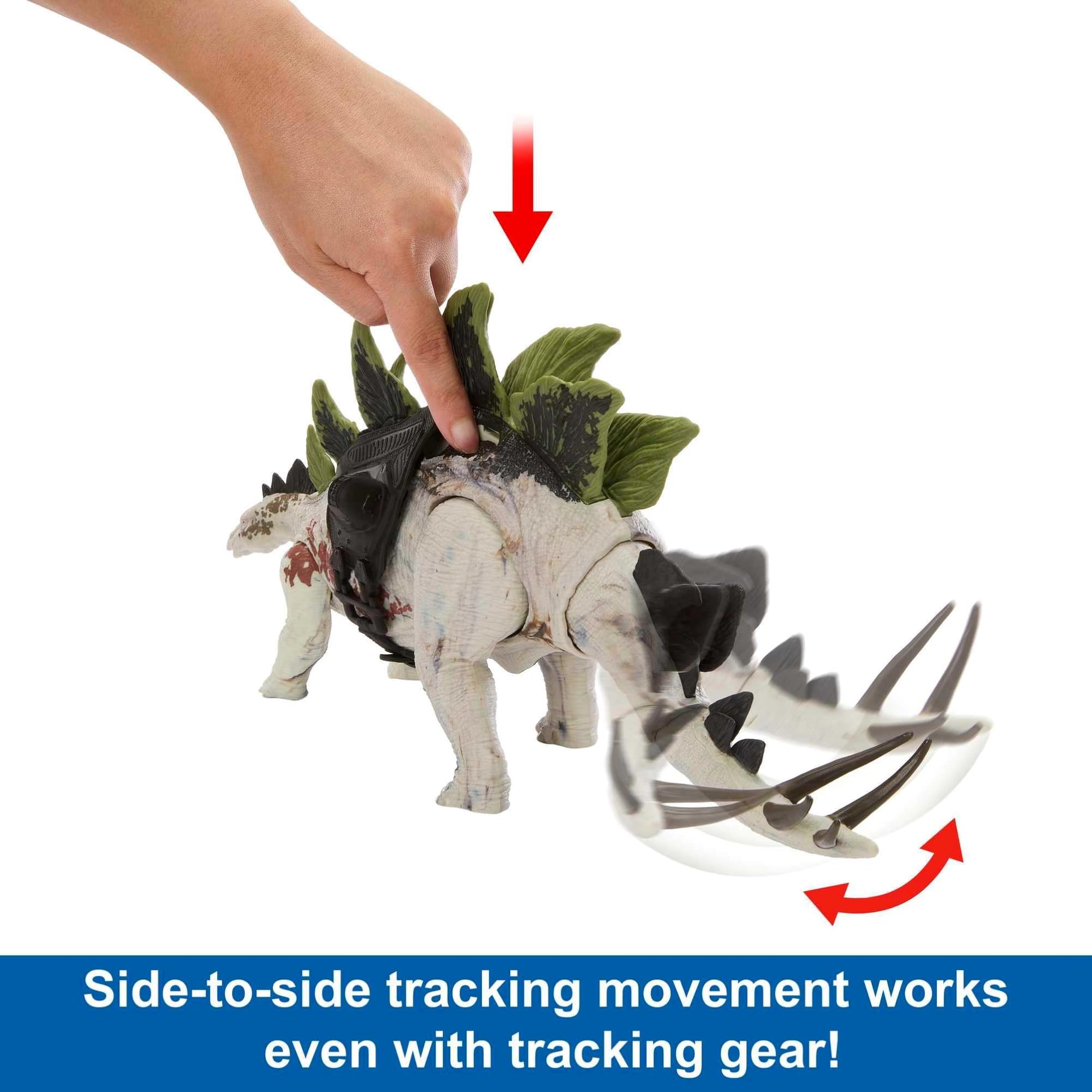 Authentic sculpting of Mattel Gigantic Tracker Stegosaurus with movie-inspired detailing