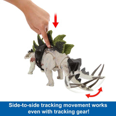 Authentic sculpting of Mattel Gigantic Tracker Stegosaurus with movie-inspired detailing