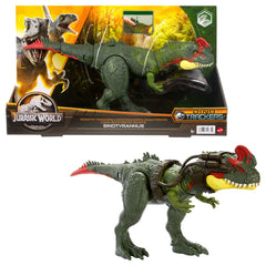 Mattel Jurassic World Gigantic Tracker Sinotyrannus in attack motion for dramatic play