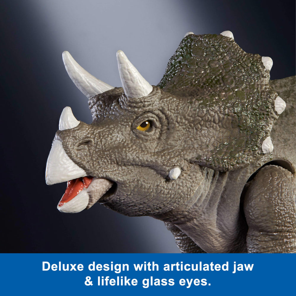Mattel Jurassic World Hammond Collection juvenile Triceratops with removable tail for customization