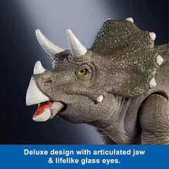 Mattel Jurassic World Hammond Collection juvenile Triceratops with removable tail for customization