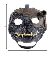 Mattel Jurassic World Indoraptor mask suitable for kids aged four and up.