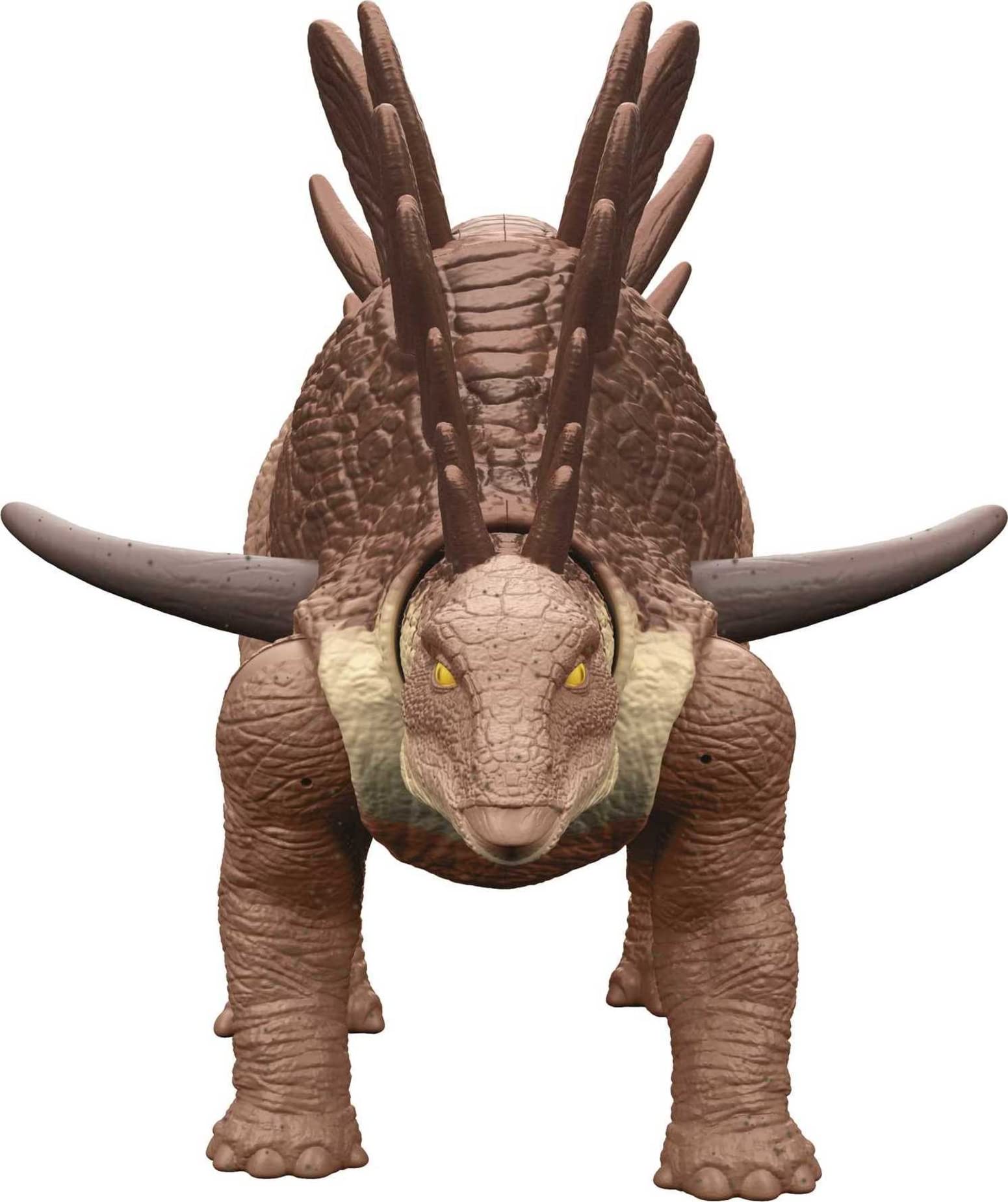 Mattel Kentrosaurus action figure with movable joints enables dynamic posing and battle setups