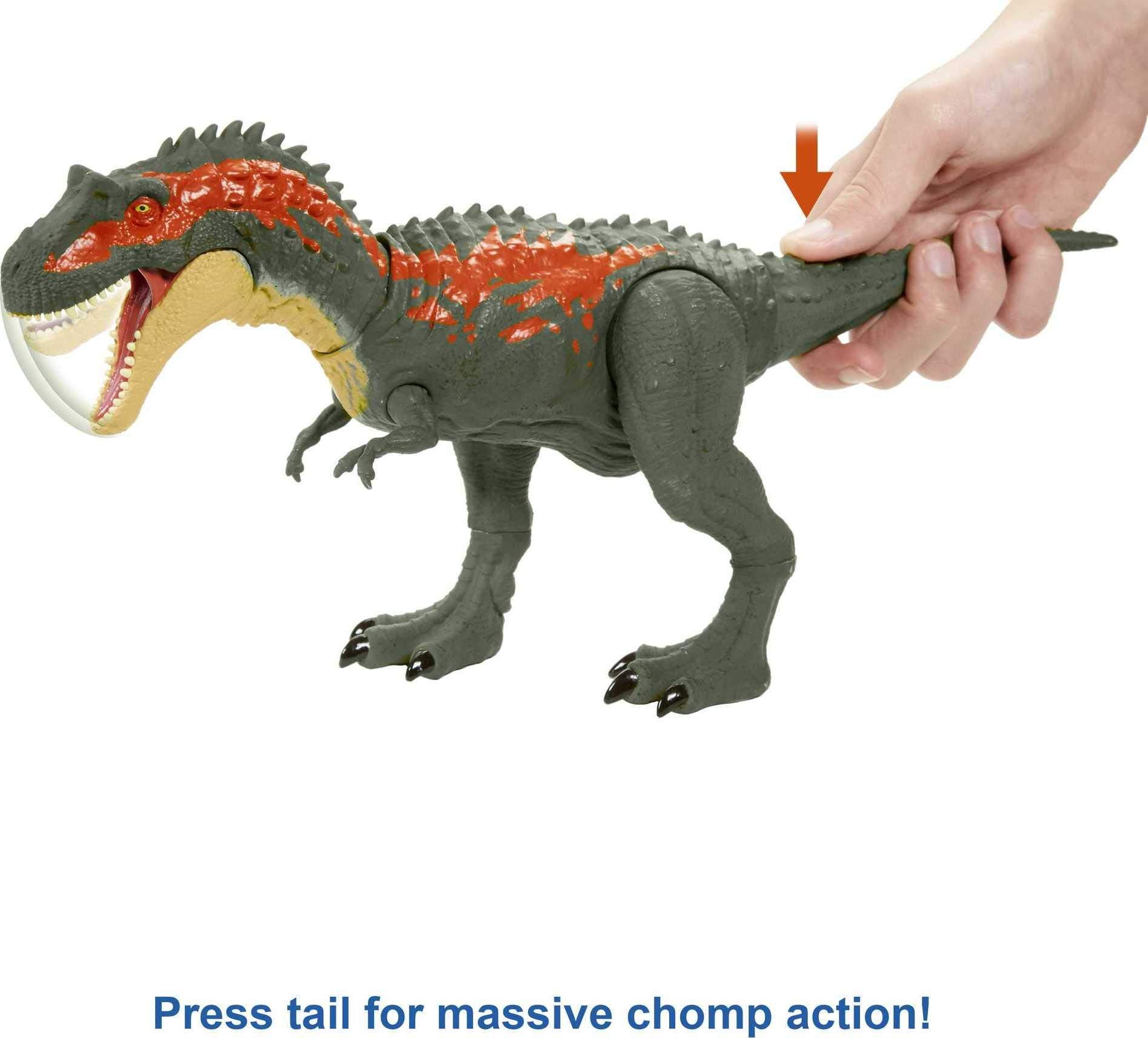 Mattel Jurassic World Massive Biters Albertosaurus detailed texture adds realism to battles