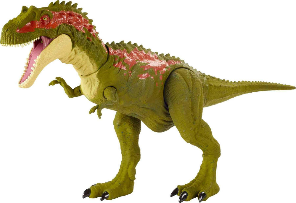 Mattel Jurassic World Massive Biters Albertosaurus tail-activation for dynamic battle play