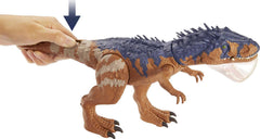 Mattel Jurassic World Massive Biters chomping action triggered by tail button