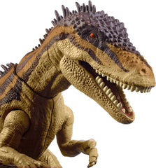 Mattel Jurassic World Mega Destroyers Carcharodontosaurus Brown authentic decoration and color pattern.