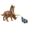 Mattel Jurassic World Mega Destroyers Pentaceratops in attack pose for dynamic play