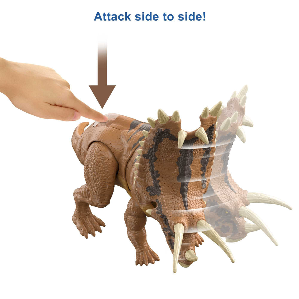 Mattel Jurassic World Mega Destroyers Pentaceratops detailed sculpting for realism