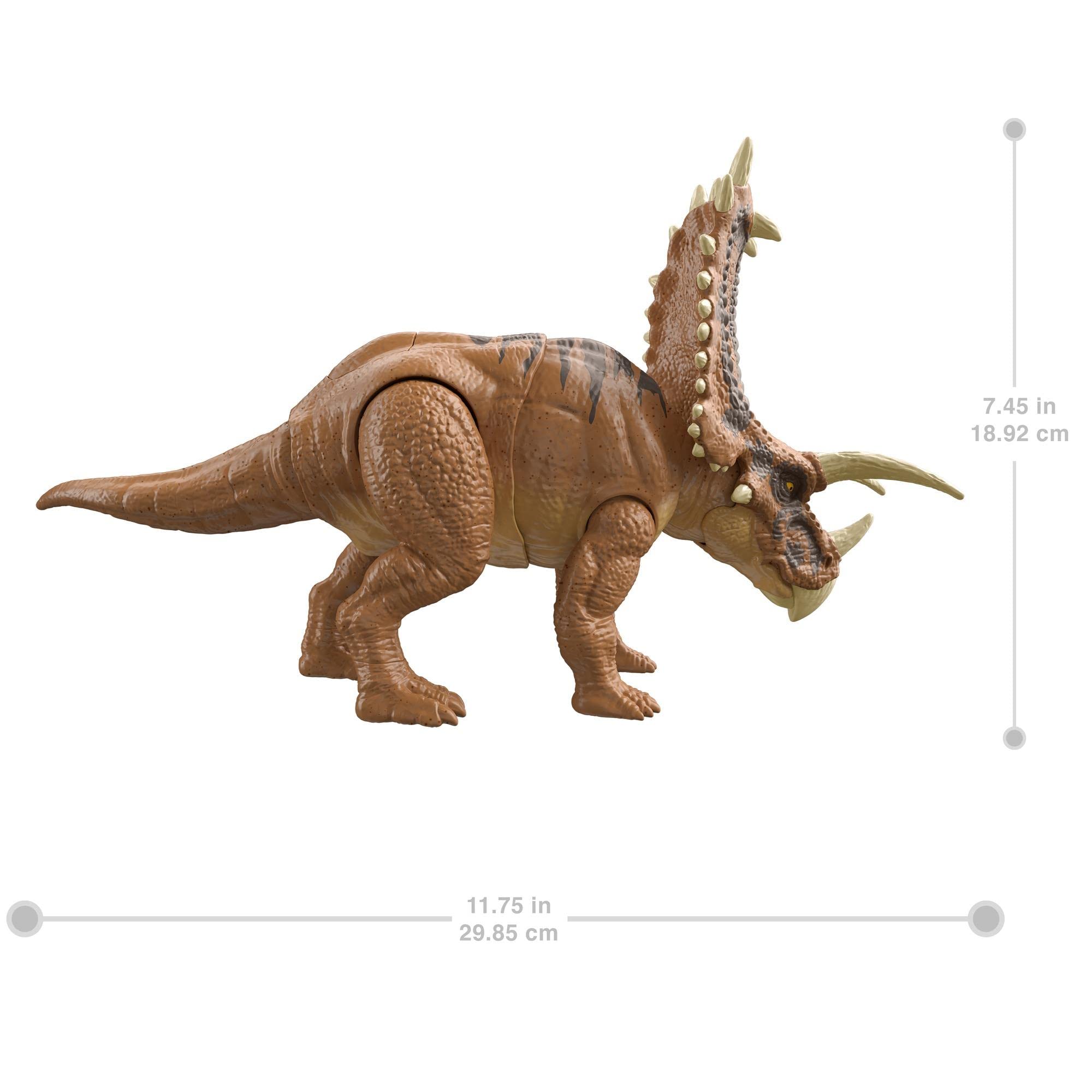 Mattel Jurassic World Mega Destroyers Pentaceratops movable joints enable expressive poses