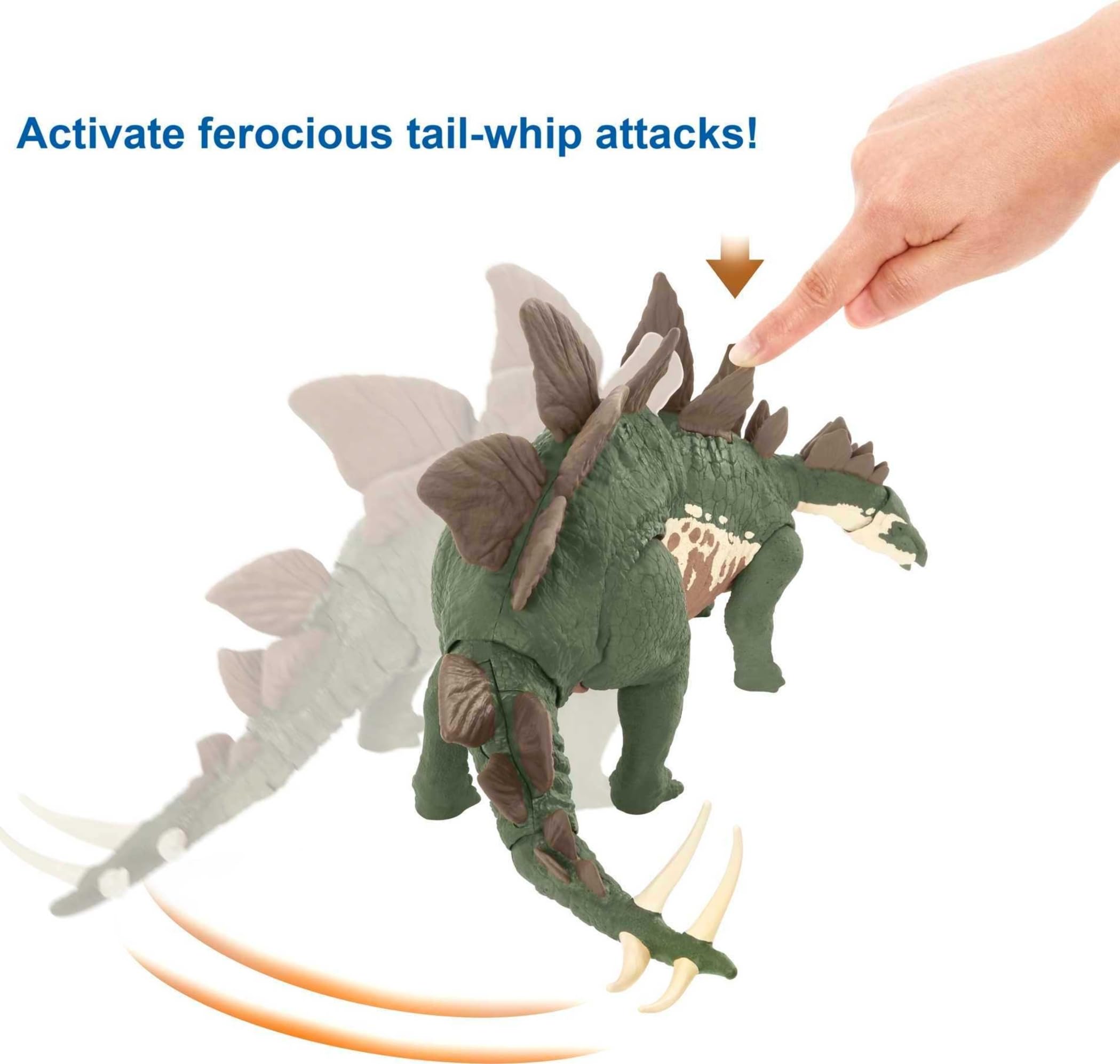 Stegosaurus with breakout attack action by Mattel Jurassic World Mega Destroyers