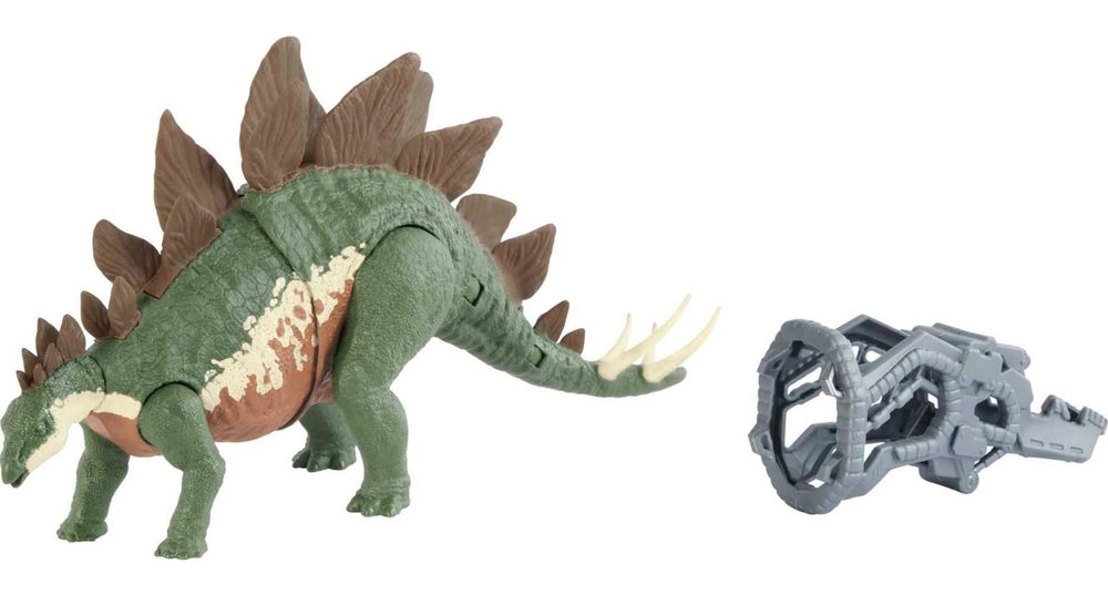 Mattel Jurassic World Mega Destroyers Stegosaurus front pose for dynamic play