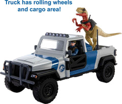 Off-road vehicle with working wheels and doors for realistic play scenes