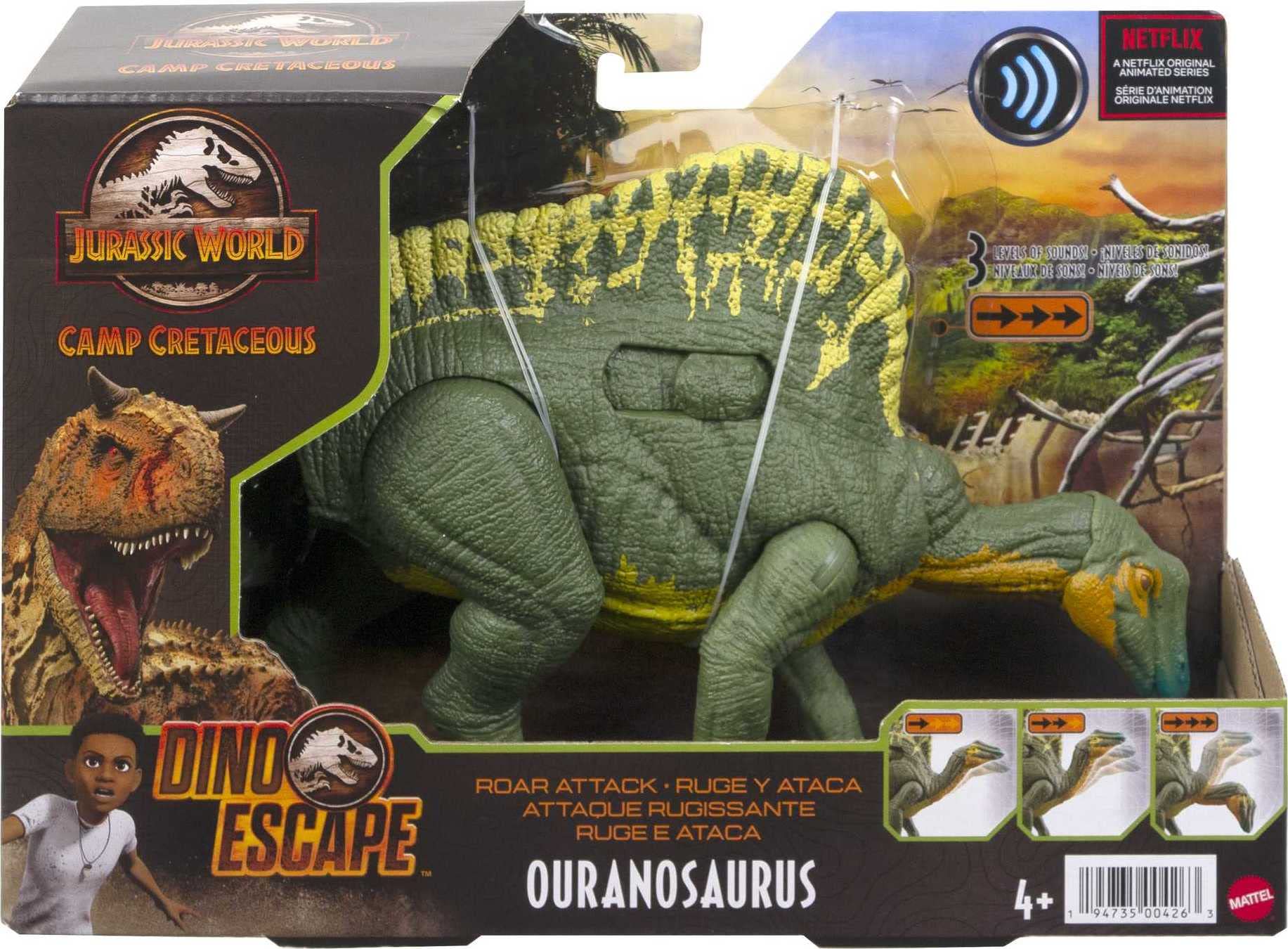 Mattel Ouranosaurus Camp Cretaceous display-ready figure for collectors.