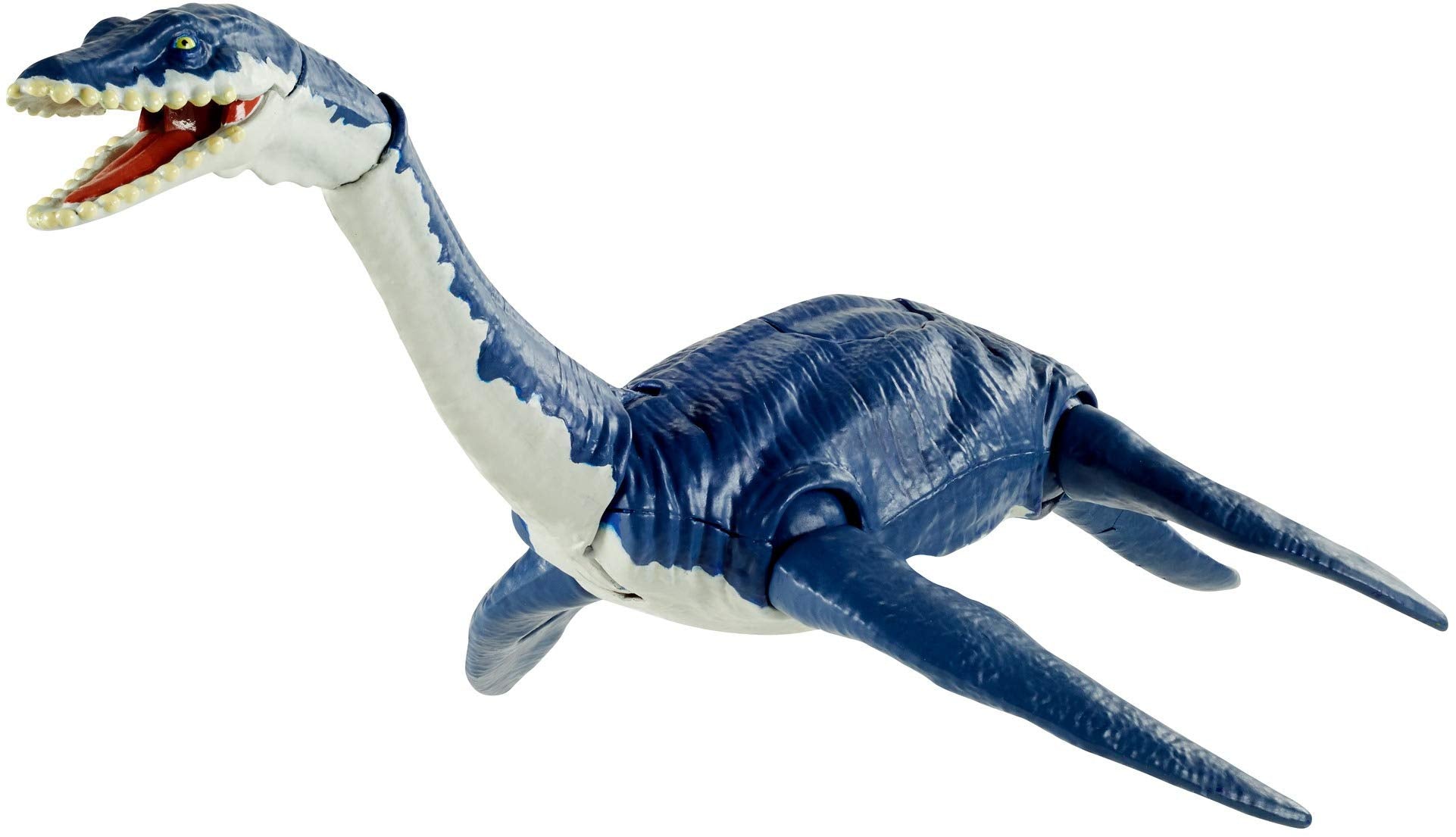 Mattel's Jurassic World Plesiosaurus Savage Strike figure with bite attack for dynamic battles.