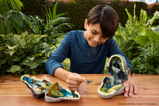 Mattel Jurassic World Rebirth four features engage kids in imaginative adventures