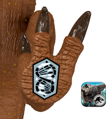 Mattel Jurassic World Rebirth Velociraptor with stun prod accessory for dramatic scenes.
