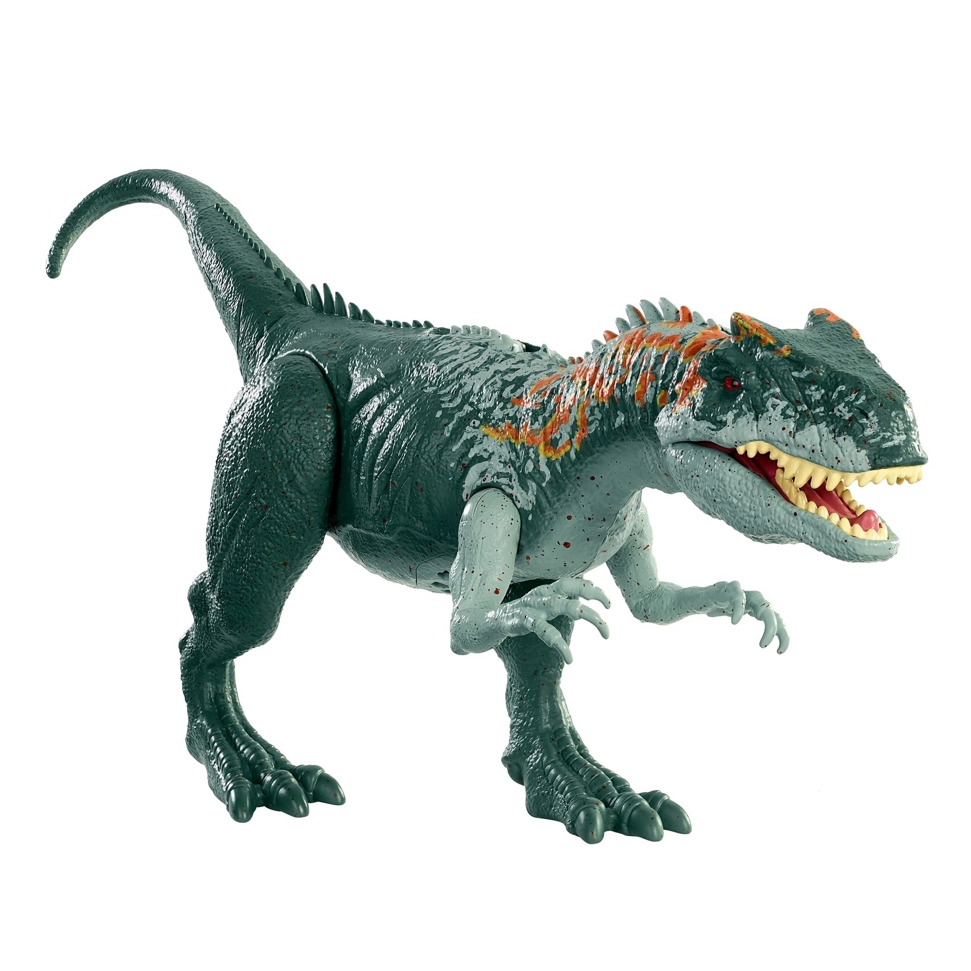 Mattel Jurassic World Roar Attack Allosaurus figure for dynamic action play