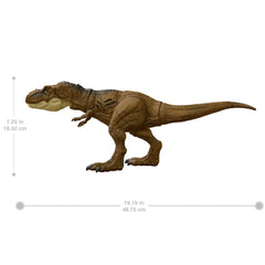 Mattel Jurassic World T-Rex AR-ready skin detail for immersive play.