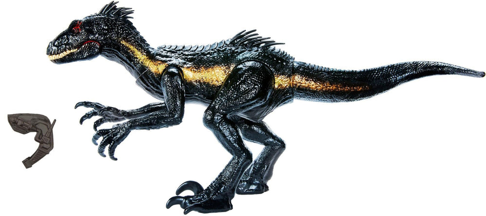 Mattel Indoraptor stands on two legs or crouches for posing.