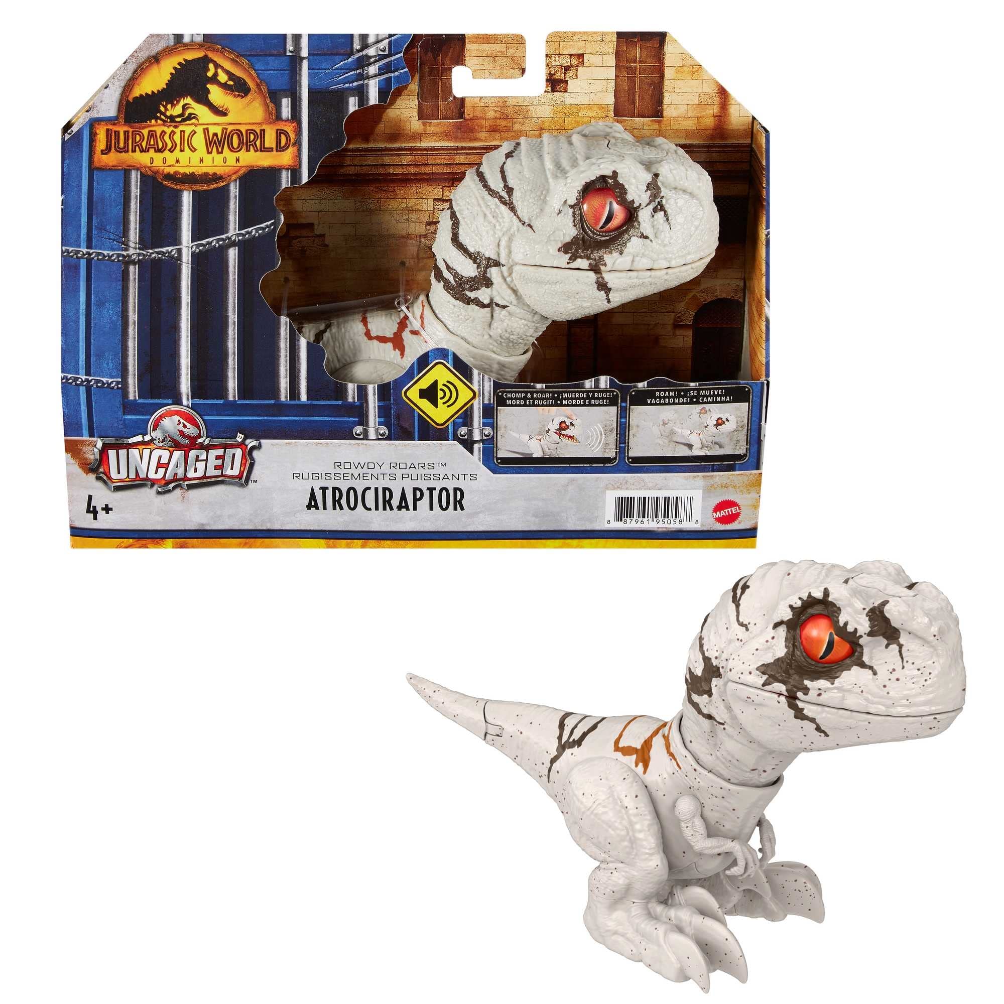 Mattel Jurassic World Uncaged Rowdy Roars toy Dominion species showcase for fans
