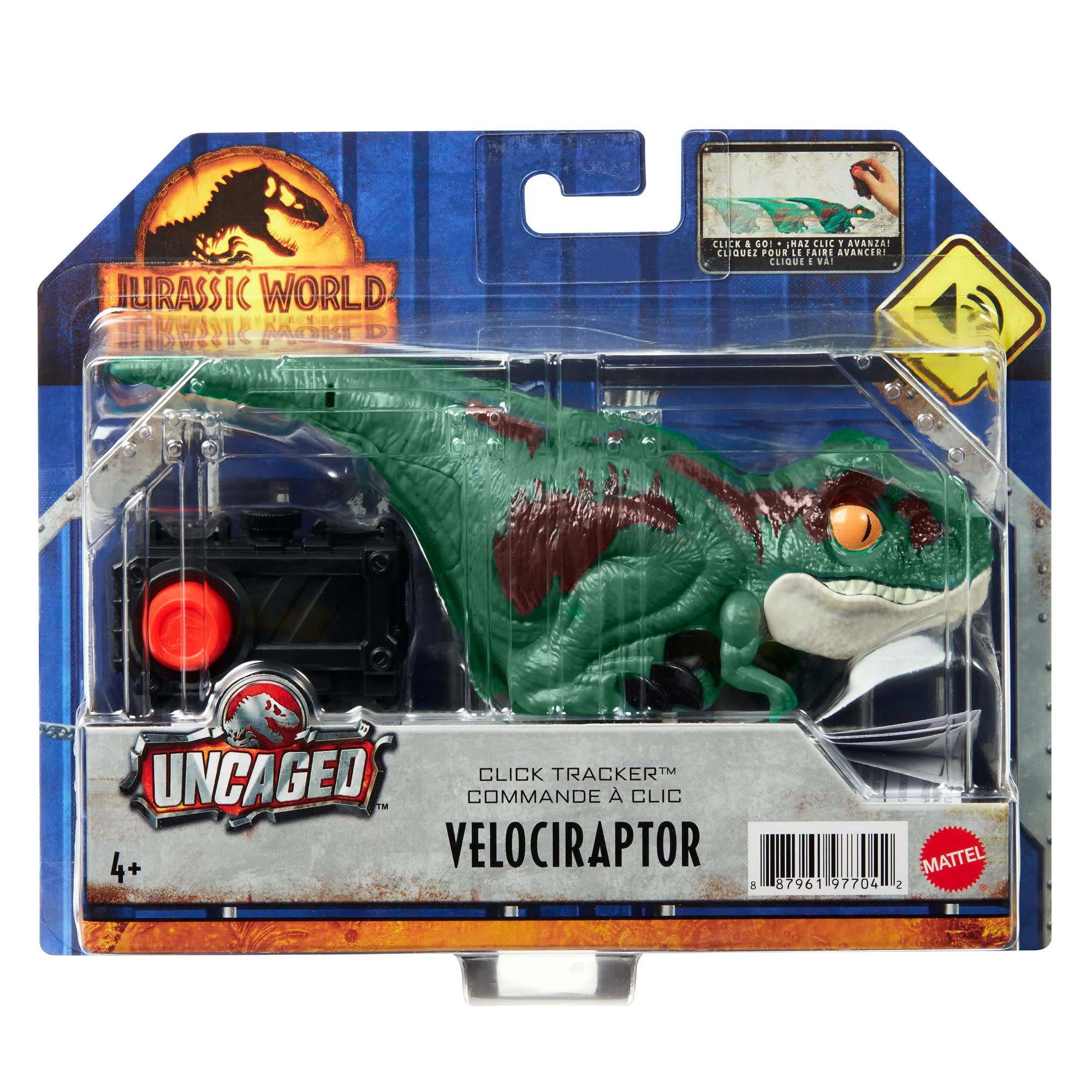 Mattel Jurassic World Velociraptor green dinosaur for kids 4+