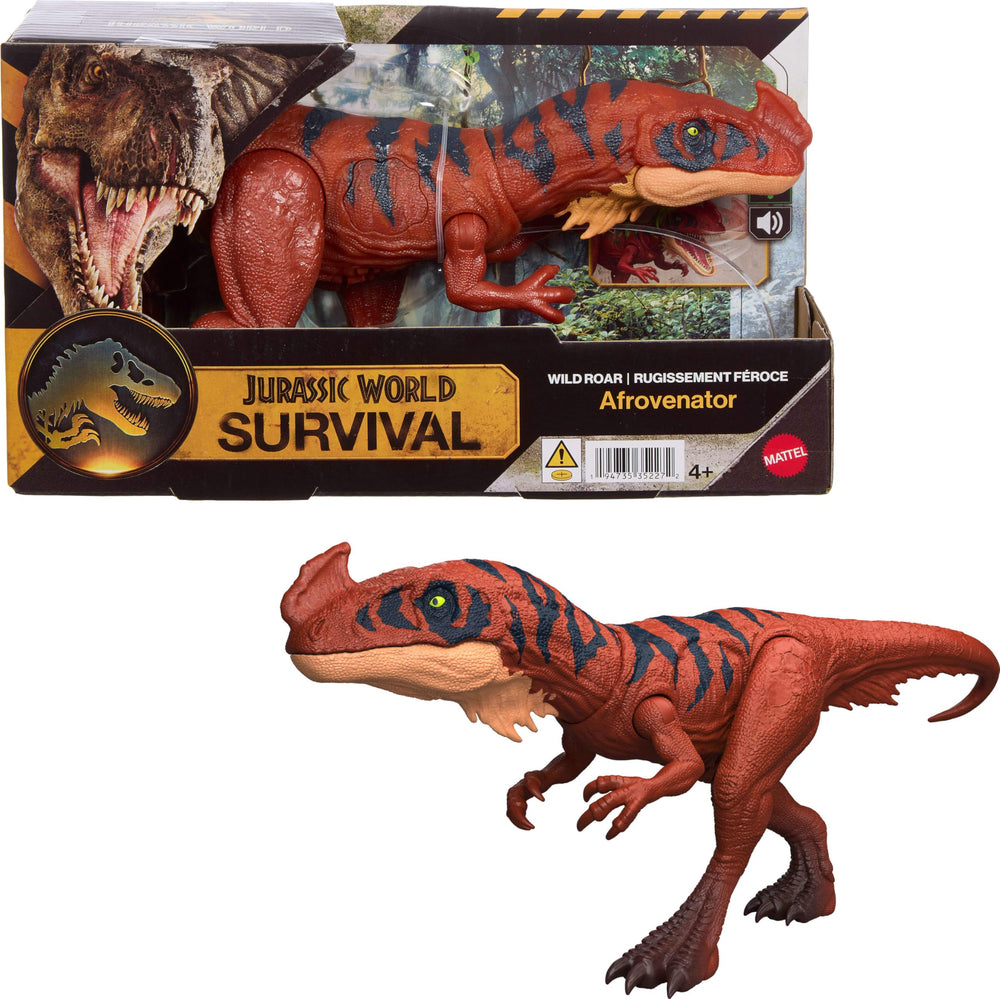 Mattel Jurassic World Afrovenator attack action for dynamic dinosaur play
