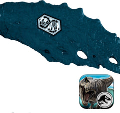 Mattel Jurassic World Wild Roar Brachauchenius scan code enables digital play.