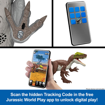 Ceratosaurus with light-up feature enhancing imaginative storytelling.