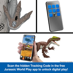 Ceratosaurus with light-up feature enhancing imaginative storytelling.
