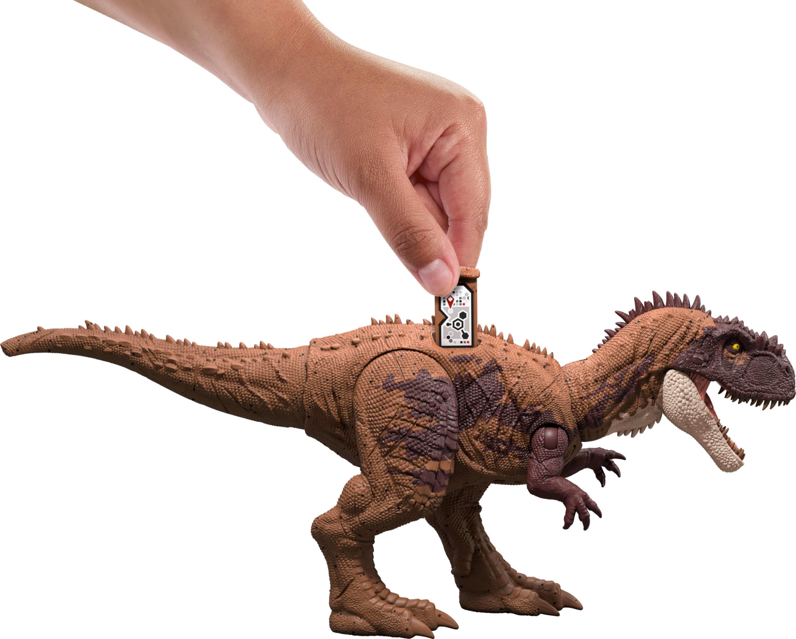 Mattel Jurassic World Wild Roar dinosaur figure with detailed sculpt and movable joints.