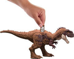 Mattel Jurassic World Wild Roar dinosaur figure with detailed sculpt and movable joints.