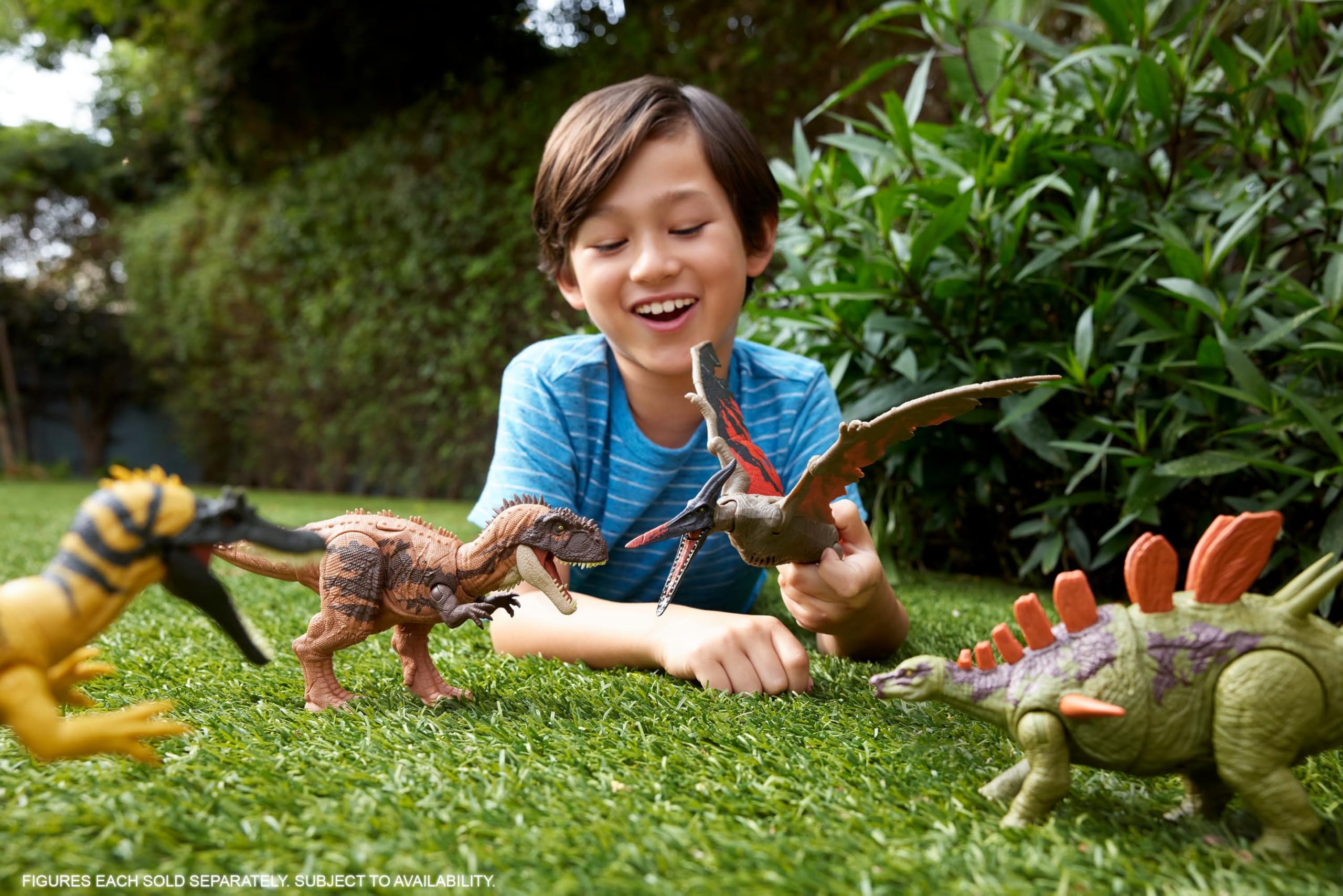 Mattel Jurassic World Wild Roar dinosaur figure with roaring sound for dramatic play.