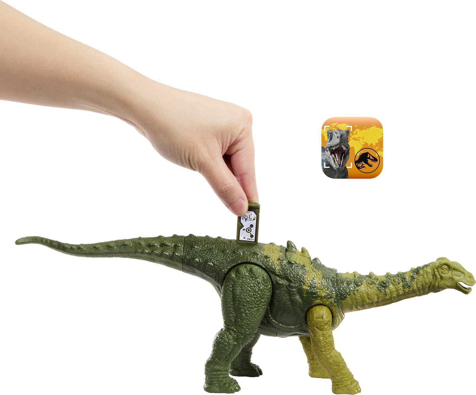 Scan the hidden code with the Jurassic World Play App to unlock AR experiences