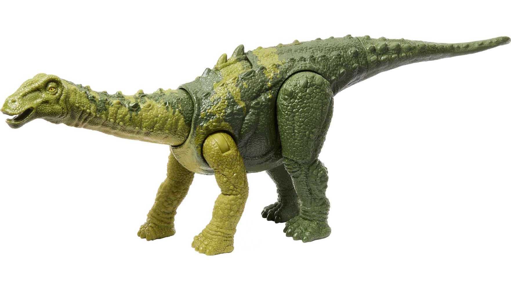 Mattel Jurassic World Wild Roar Nigersaurus figure roaring with attack motion for kids' play