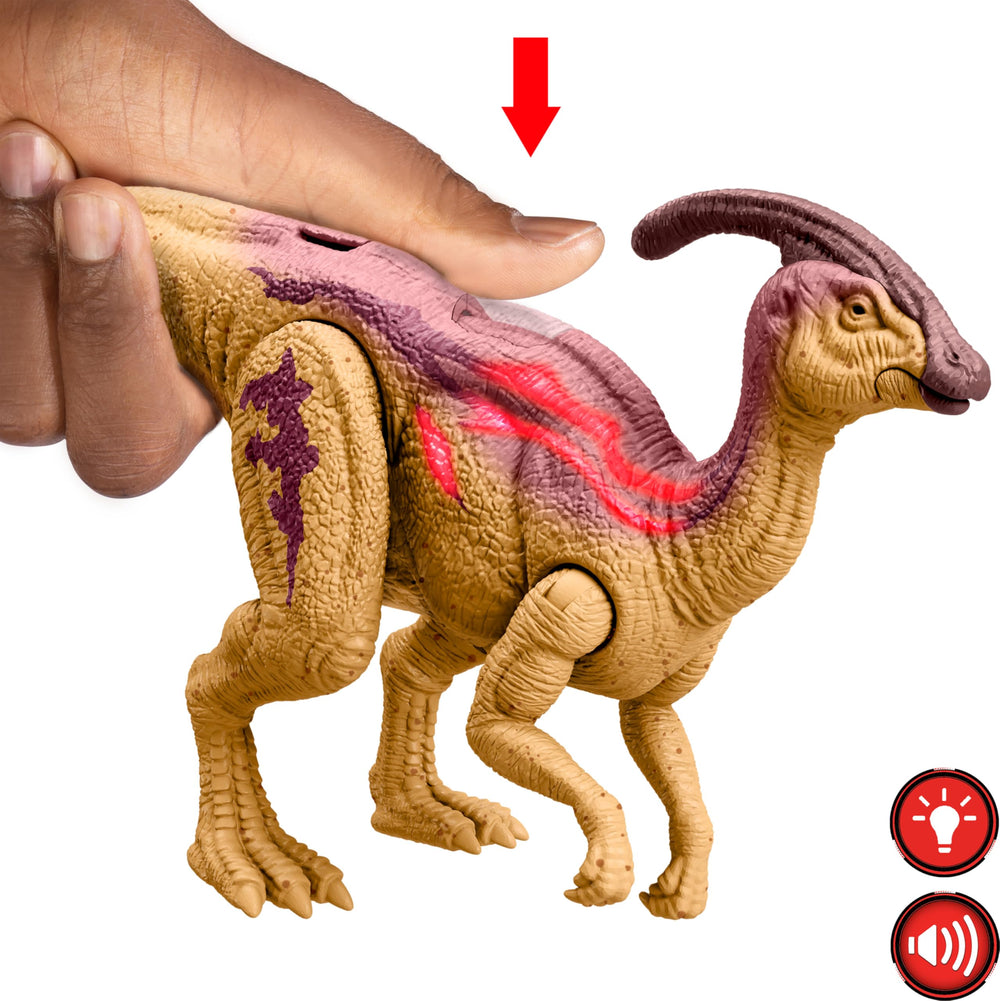 Mattel Jurassic World Parasaurolophus digital play app unlocks games